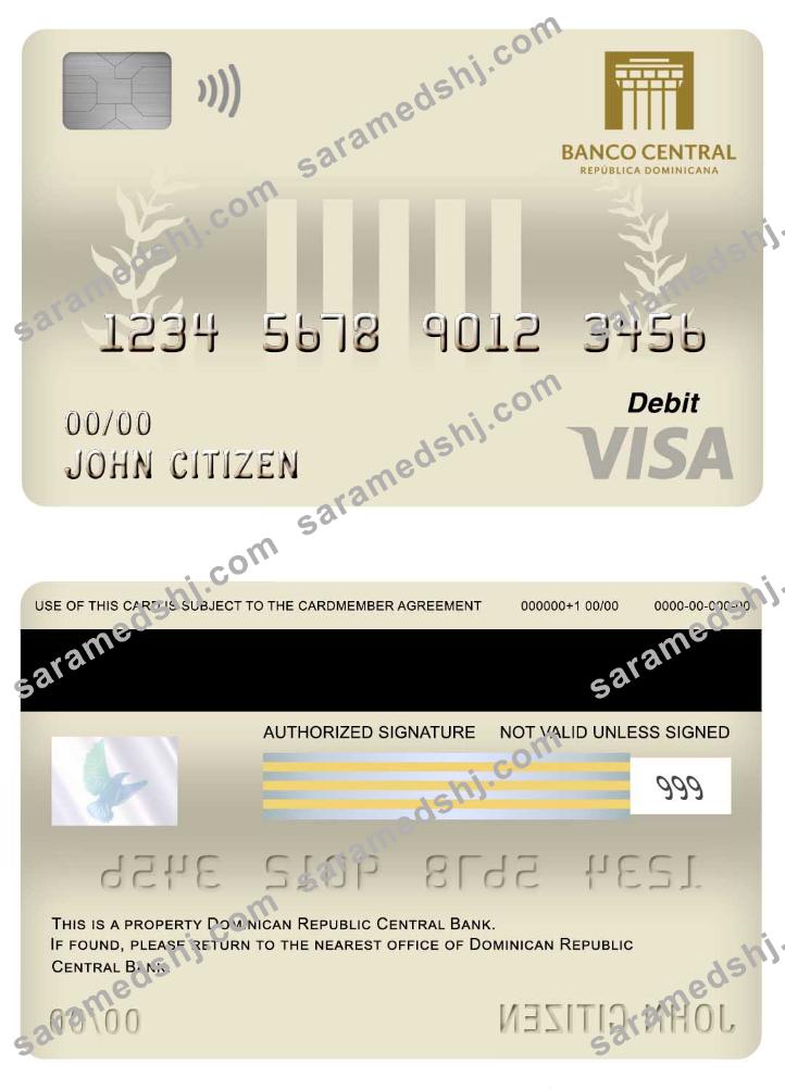 Dominican Republic Central bank visa debit card